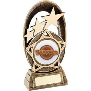 RF712 Tri Star Oval Holder Trophy